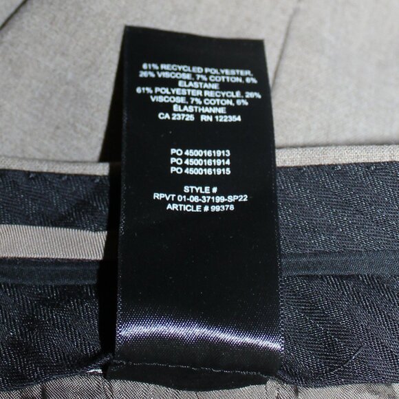 Aritzia Babaton Agency Pant Mirror Crepe  High-rise  trousers brown size 14 - Picture 7 of 7